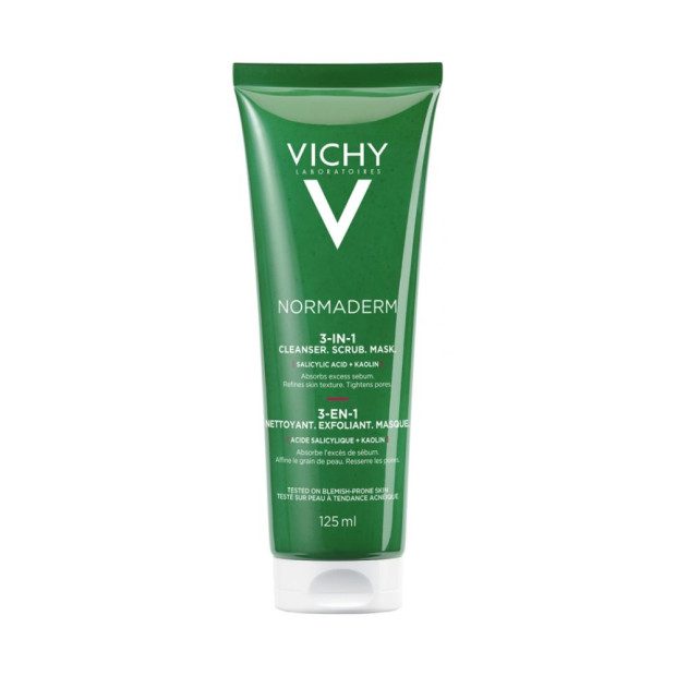 VICHY normaderm-3-en-1-exfoliant-nettoyant-masque-125ml
