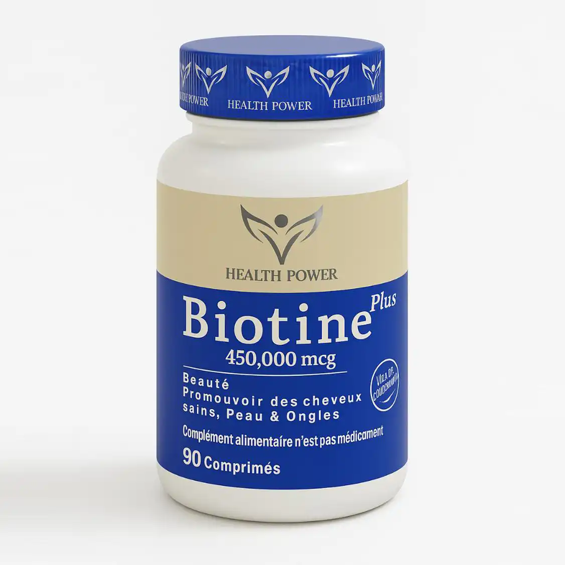 Comprimés De Biotine 10,000mcg Oxford Vitality – 120 Comprimés – Pour Cheveux, Peau, Ongles